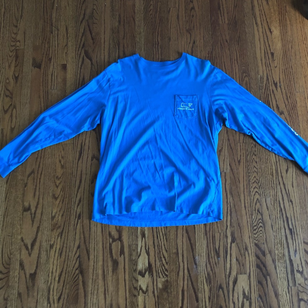 Vintage Vineyard Vines Whale Royal Blue LongSleeve